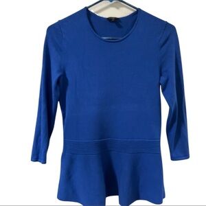 Talbots SP  Blouse Long Sleeve Blue Women Flowy Hem